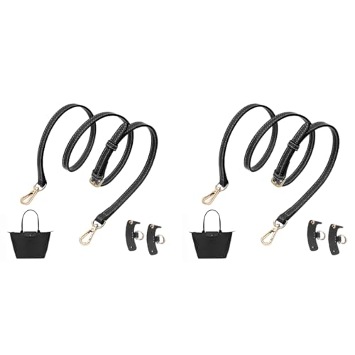 PALAY® Bag Leather Strap Replacement Crossbody Shoulder Straps Fashion 47 Inch Adjustable Quick Release Purse Modification DIY Kit Black 2PCS PALAY® Bag Leather Strap Replacement Crossbody Shoulder Straps Fashion 47 Inch Adjustable Quick Release Purse Modification DIY Kit Black 2PCS